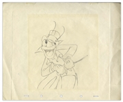 Ward Kimball Drawing of the Band Leader From Woodland Cafe